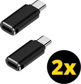 2x USB C naar 8-pins Adapter - Geschikt voor iPhone Lightning - USB C naar 8-pins Converter - USB C naar 8-pins Female - Geschikt voor Data en Opladen