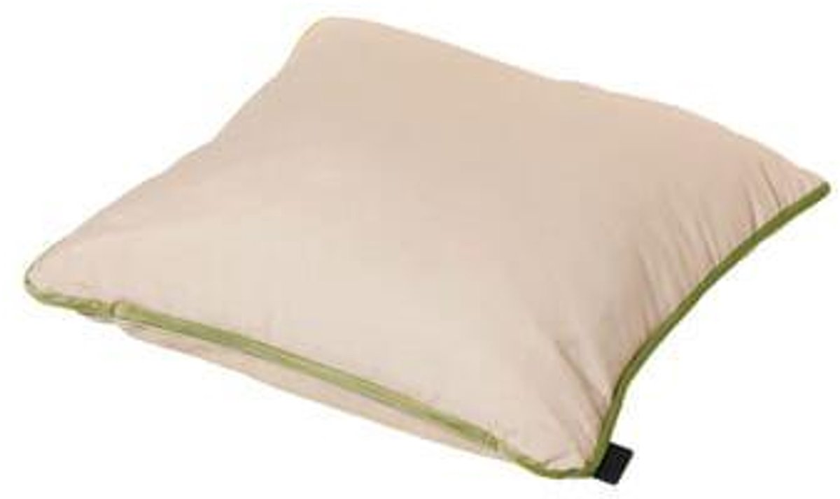 Madison sierkussen 45x45 cm Velvet green piping / Panama linnen nvt