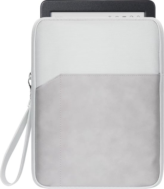 Premium E-reader Hoes Grijs - Waterdicht, Schokbestendig & Krasvrij - Met Zachte Fleece Voering - Geschikt voor Kobo / PocketBook / Boox / Amazon E-Readers tot 6 inch