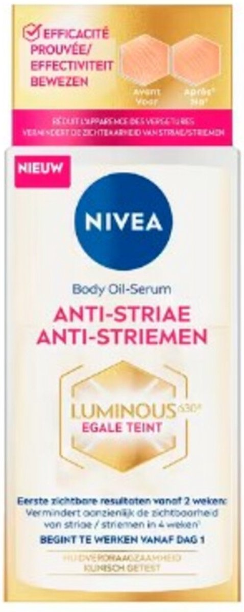 NIVEA Huidolie - Serum Luminous630 Anti-Striae - 3 x 100 ml - Voordeelverpakking