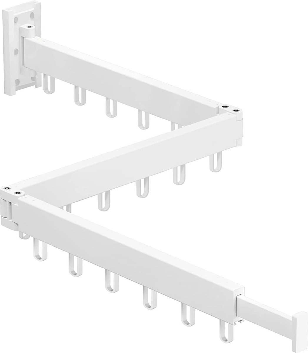 Goedkoopste Inovra ® Ruimtebesparende Opvouwbare Wandgemonteerde Droogrek met Multifunctionele Haken en Handdoekhouder