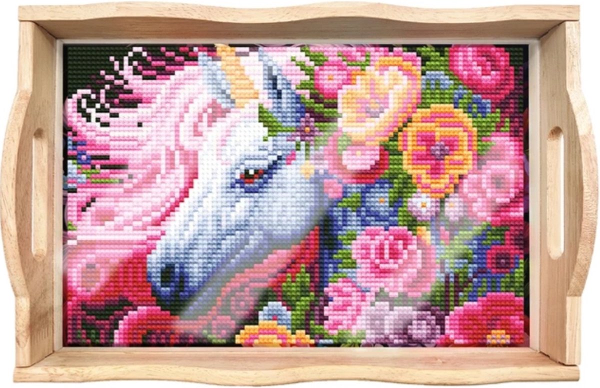 Dienblad 209 - Paard - Diamond painting - compleet pakket - Diamond painting by Wietske