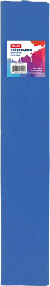 CREAKIT. Crêpepapier – 50 x 250 cm – Knutselen voor Kinderen en Volwassenen – Knutselpapier – Gekleurd Tekenpapier – Vloeipapier – Crepe Papier – Turquoise