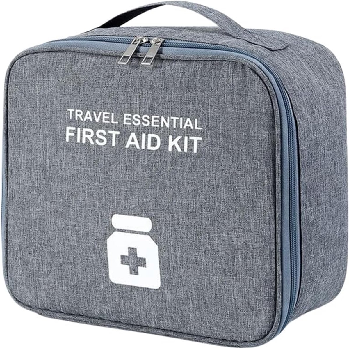 Goedkoopste Medicijntas voor op reis, grote medicijntas,EHBO-tas, reis-apotheektas, lege apotheektas, handtas, noodtas, waterdicht, medicijntas, medicijntas, medische opbergtas (grijs
