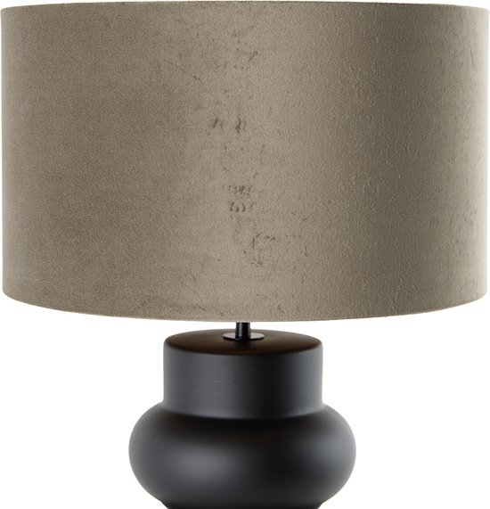 QAZQA alisia - Lampe de table Design avec abat-jour - 1 lumière - H 60 cm - Zwart Or - Salon | Chambre à coucher | Cuisine