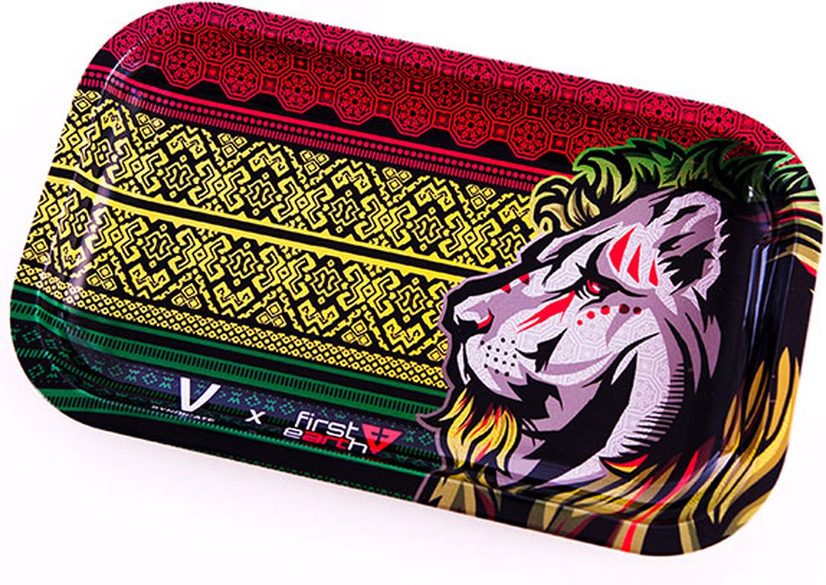 V-Syndicate - Metalen dienblad - Rasta Lion - (Medium)