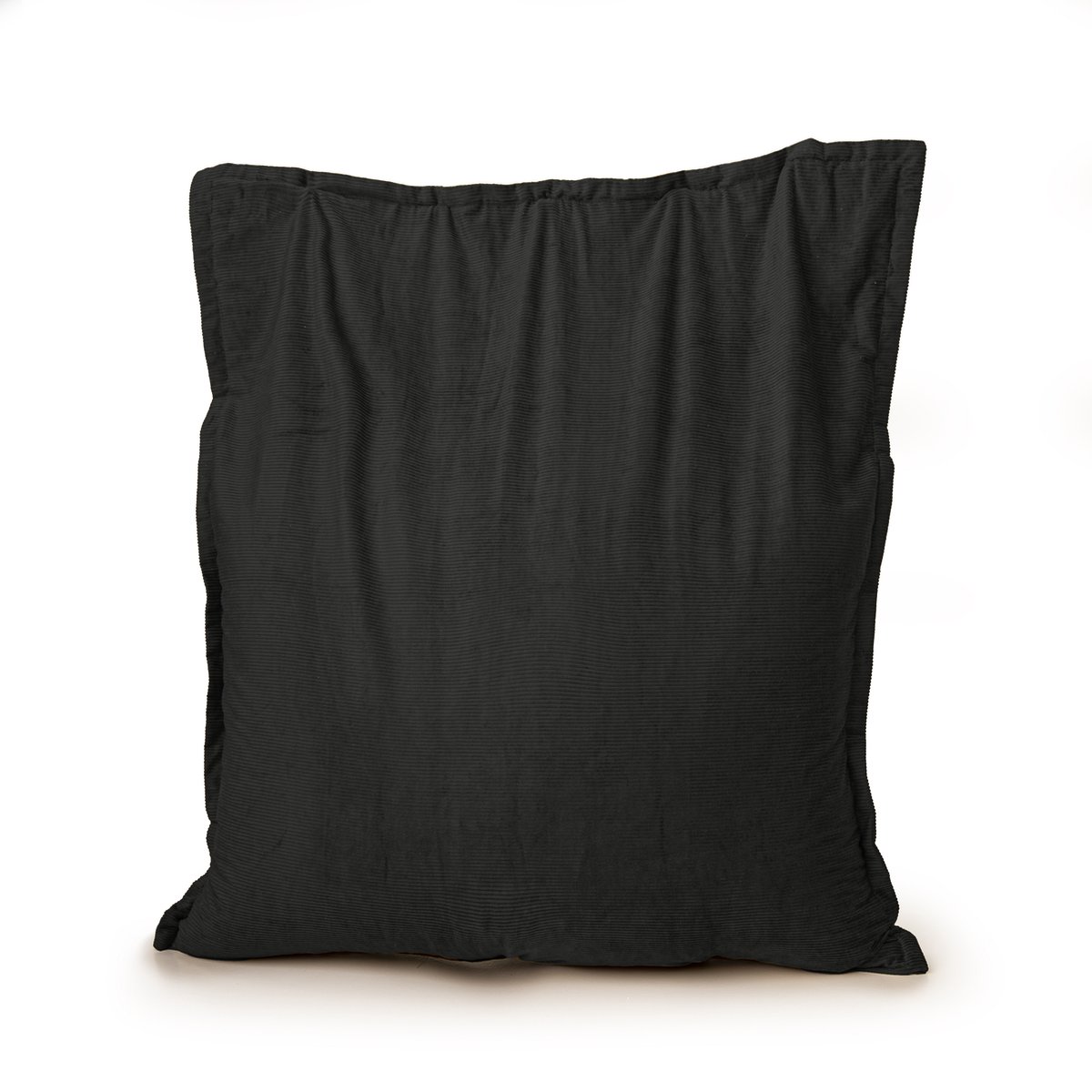 Drop & Sit - zitzak/zitkussen - trendy rib (corduroy) - zwart - 100 x 150