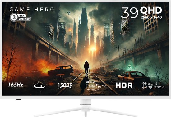 GAME HERO® 39 inch QHD VA Curved Gaming Monitor - 165Hz - 1ms