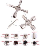 Clé Multifonction 4 Voies Universelle – Accès Aux Coffrets, Compteurs, Armoires Et Plus | Outil Compact & Portable - 2