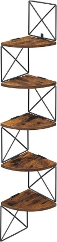 MIRA Home - Wandplank - Hoekplank - Boekenrek - Boekenkast - Boeken - 20x20x127,5