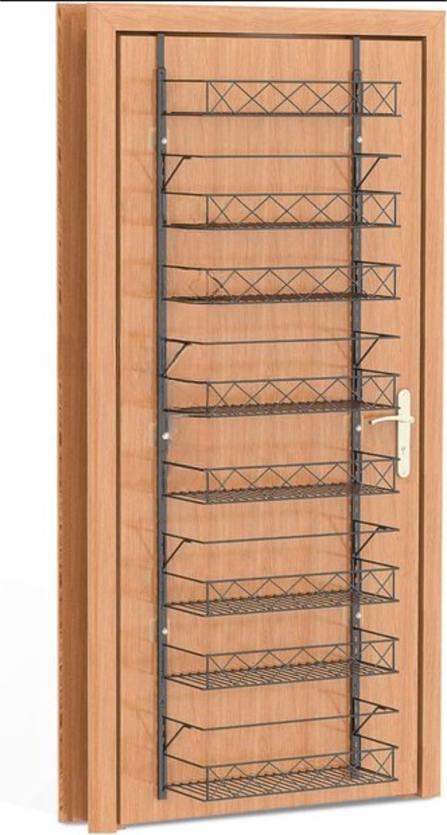 Hangende Organizer Met 8 Etages - Voor Deur - Multifunctioneel Zwart
