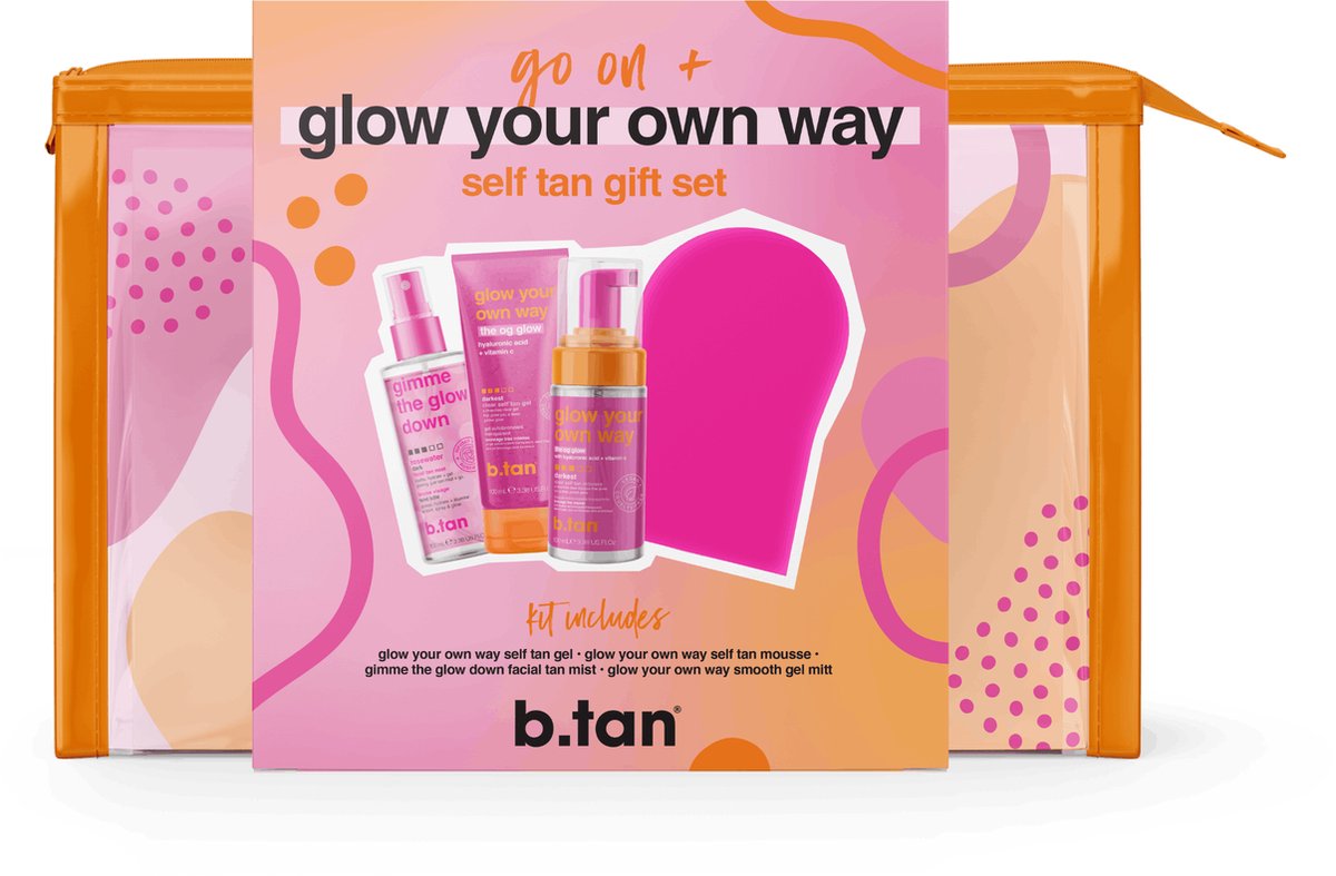 Goedkoopste b.tan - Glow your own way - self tan gift set - 4 items