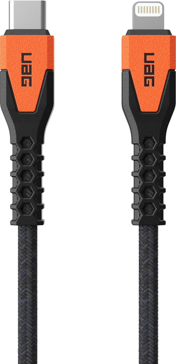 UAG Kevlar® Core USB-C naar Lightning Kabel MFi 30W 1.5M Oranje