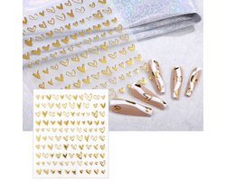 Nagelstickers | Nail Art | Gouden Hartjes | Zelfklevend | Manicure Set