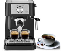 White-Label® Espressomachine - Koffiezetapparaat - Koffiemachines - Zwart en Zilver
