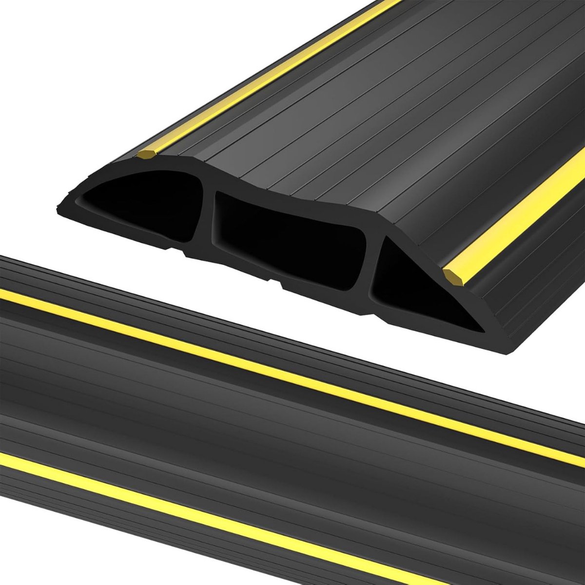 Kabelmat - Kabelgoot Flexibel – 2 Meter Lengte - Kabelbrug - Kabelbeschermer - Kabeldrempel – Kabelmanagement - Kabelmantel