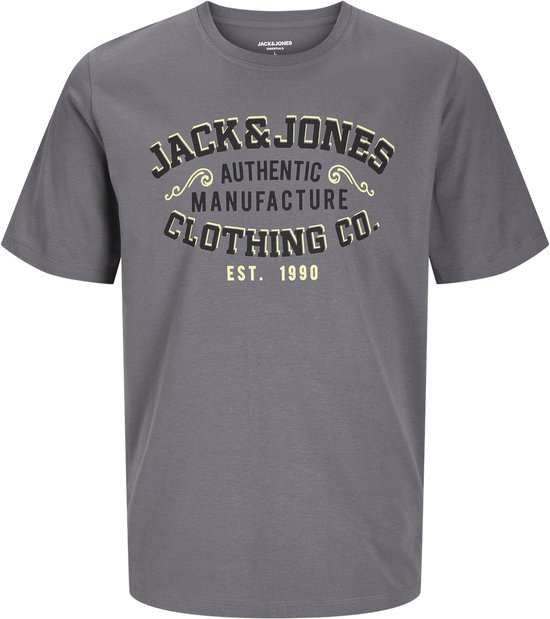 JACK&JONES PLUS JJELOGO TEE SS O-NECK 24/25 NOOS PLS Heren T-shirt - Castlerock