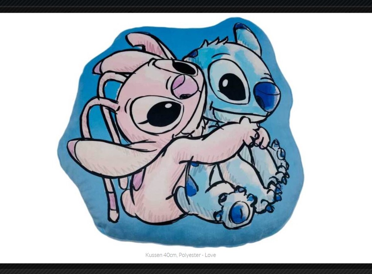 Lilo en Stitch Kussen lilo en Stitch, Lilo en Stitch, Kussen, Sierkussen Blauw