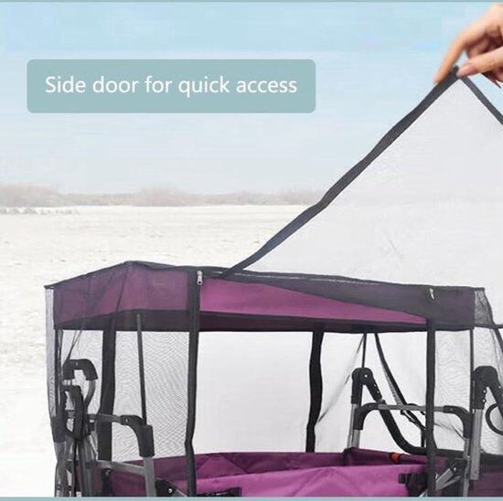 Regenhoes voor bolderkar - transparant - opvouwbaar - strand - waterdicht - accessoires - universeel van Van然而 — afbeelding 3