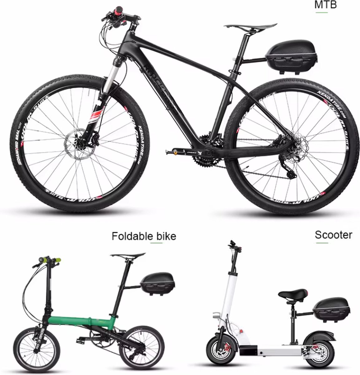 Rockbros - Zadeltas voor achterop de Fiets - Waterdichte Fietstas - Reflecterend - Zwart — cadeau in Sport & Outdoor - foto 6