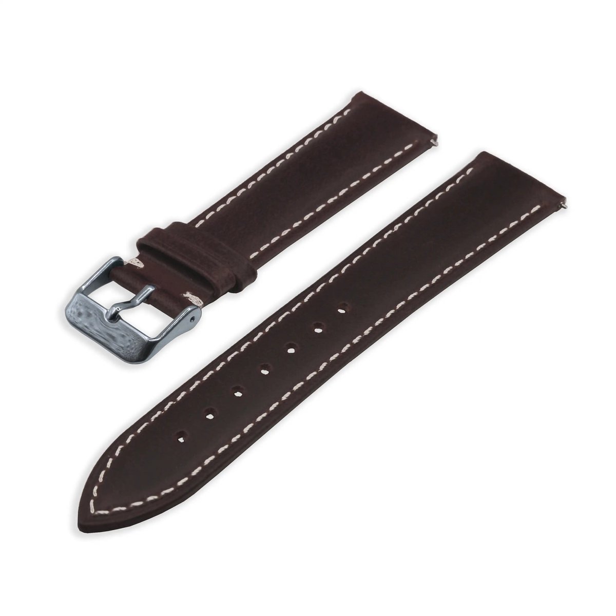 Watch Mates - Horlogebandje | Leer | Donkerbruin | 18 mm + GRATIS tool