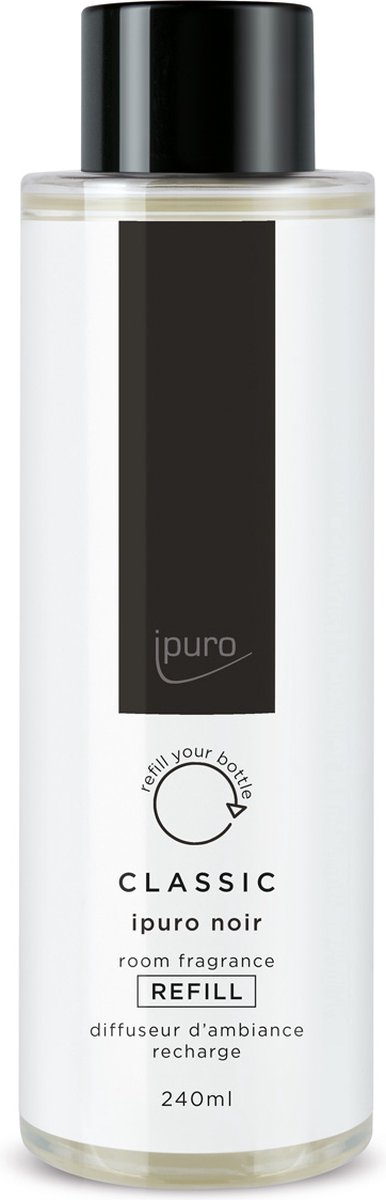 Ipuro Classic Noir geurstokjes 240 ml refill - navulling
