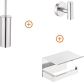 Ensemble d'accessoires de Toilettes Chrome exclusif