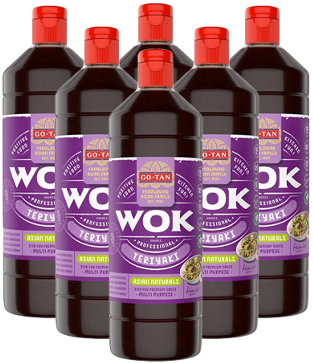 Go-tan - Woksaus Teriyaki - 6x 1ltr