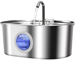 BOTC Drinkfontein Kat en Hond - Waterfontein Kat - 108oz/3.2L - Verkoeling Hond/Kat - Dieren drinkbakken - Waterdispenser - RVS