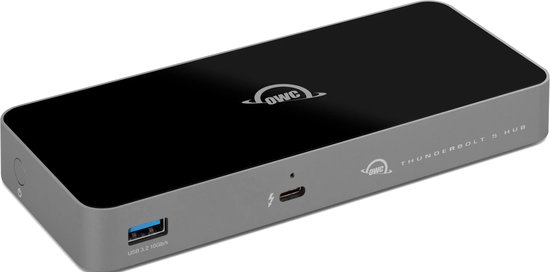 OWC Thunderbolt 5 Hub - 4x USB-C & 1x USB-A - 120 Gb/s - 140W - Zilver/Zwart