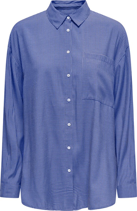 Only Blouse Onlmaggie L/s Check Shirt Wvn 15344363 Amparo Blue/white Dames Maat - M