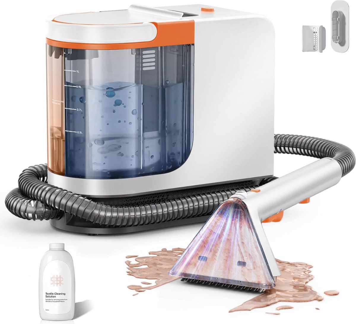 White-Label® Draagbare Vlekkenreiniger - Tapijtreiniger - Bank Reiniger - Wit