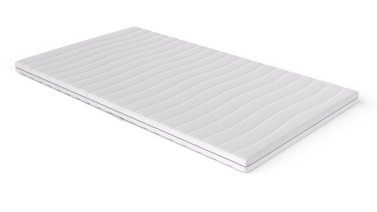 Topmatras - 120x200 - Topper Matras HR Koudschuim -Bamboo Hybrid - Topdekmatras - 9cm - Afritsbaar Wasbaar Tijk - Orthopedisch Purschuim - Anti-allergisch - Topper Hotel XL - Anti Bacterieel