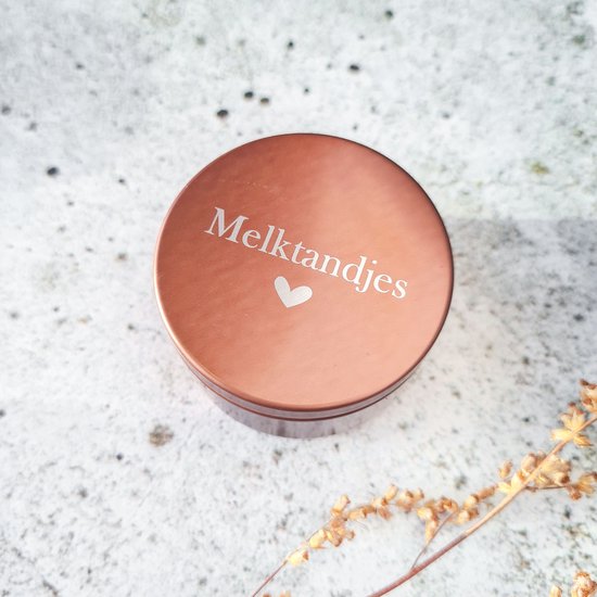 Melktandendoosje - Roestbruin - Metalen tandendoosje - Bewaarblikje tandjes van Simply for kids — afbeelding 4