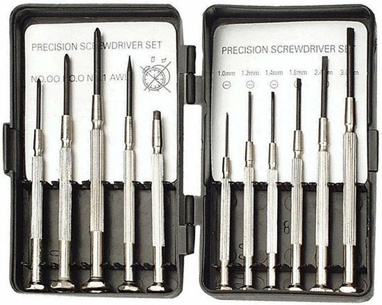 Knaak Precisie Schroevendraaierset 11-delig - Voor Horloges en Brillen - Reparatieset - 1 stuk