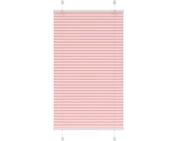 vidaXL - Plissé - rolgordijn - 80x100 - cm - stofbreedte - 79,4 - cm - polyester - roze