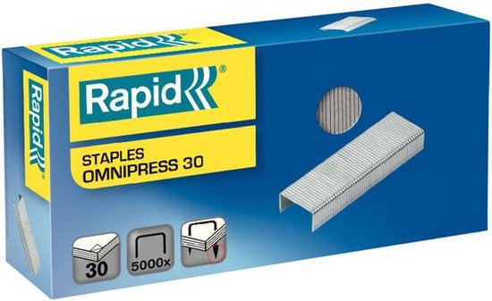 Rapid Nieten voor Tacker Type 36, 14mm Nietjes, Wit, 5x1.000 St