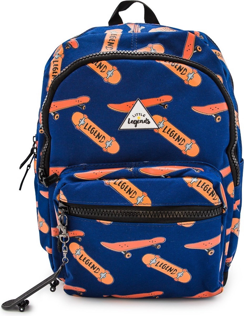 LITTLE LEGENDS BACKPACK L SKATEBOARD Kinder Rugzak / Schooltas kinderen Jongen/Meisje rugtas school met print - Blauw - One Size - (7421097383600)