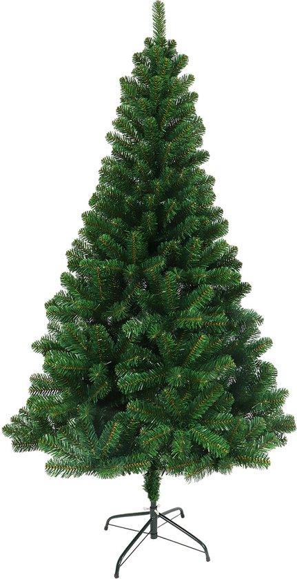 Nordlandia Kunstkerstboom - 210 cm - Realistische Kunststof Kerstboom - Metalen Standaard - Zonder Verlichting - Groen