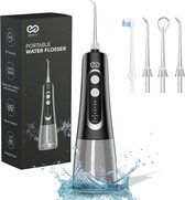 Infinity Goods Waterflosser - Monddouche - Elektrisch Flosapparaat - Draadloos En Oplaadbaar - 5 Opzetstukken - Zwart