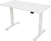 Infinity Goods Zit Sta Bureau - Elektrisch Verstelbaar In Hoogte - 120 x 60 CM - Wit