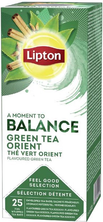 Thee Lipton Balance green tea orient 25x1.5gr | bol