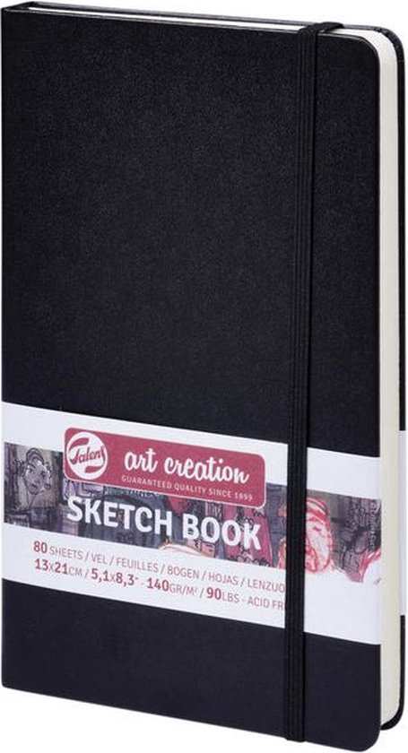 Talens Art Creation Schetsboek Zwart 13 x 21 cm 140 g 80 Vellen