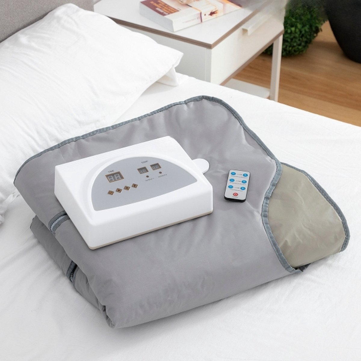 "**Verwen Jezelf met een Warme Sauna Ervaring in Bed - Elektrisch Sauna Deken voor Ultiem Comfort**"