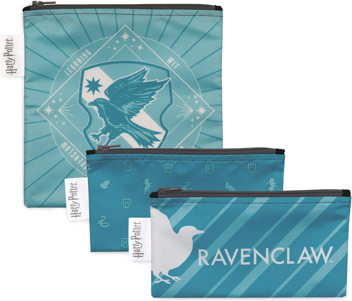 Bumkins - Reusable Snack Bag | Herbruikbare Snackzakjes (3 stuks) - Harry Potter™ Ravenclaw
