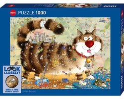 foto van (Wilma) Heye legpuzzel Look Closely! At the Cat (1000 stukjes, Degano)