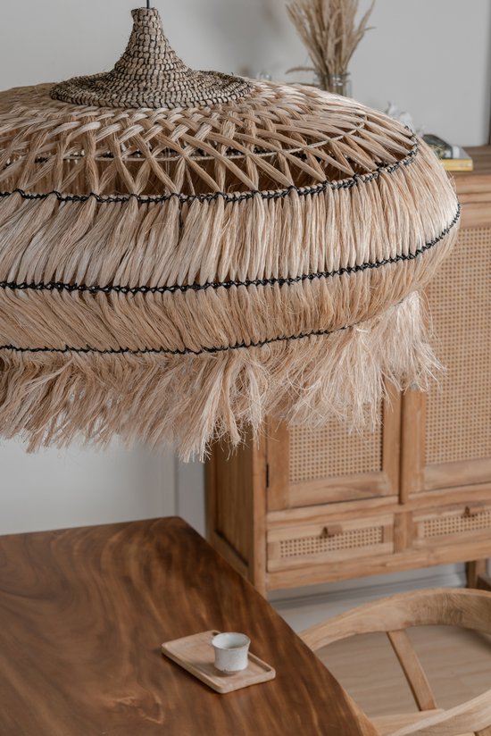 Hanglamp Fenne ovaal - wit metaal - E27 - 150x38 cm | Leen Bakker
