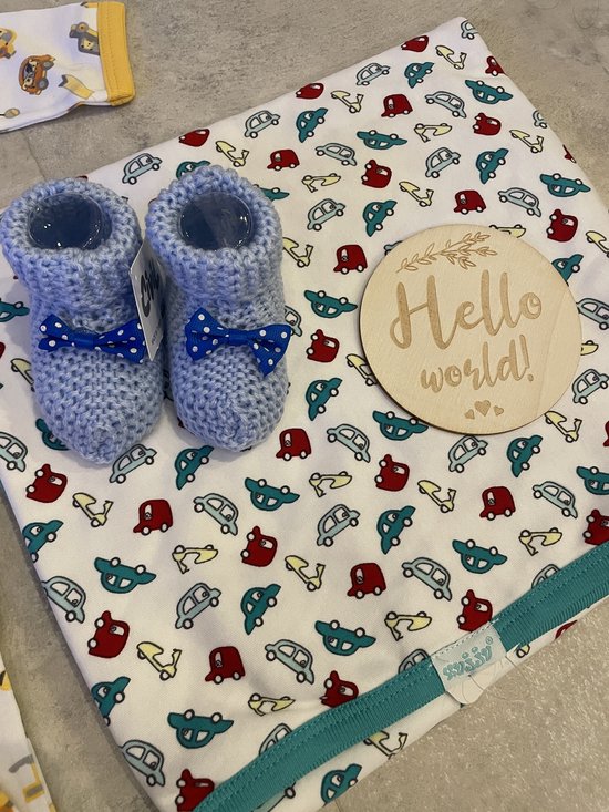 Maminobaby.nl - Baby Geschenkset jongens | | Auto’s | Newborn | Pyjama | Deken | Babyslofjes | Kraamcadeau | Babyshower — afbeelding 2