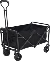 Infinity Goods Bolderkar - Opvouwbaar - 100KG Draagkracht - Draaibare Wielen - 90 x 50 x 75 CM - Verstelbaar - Zwart