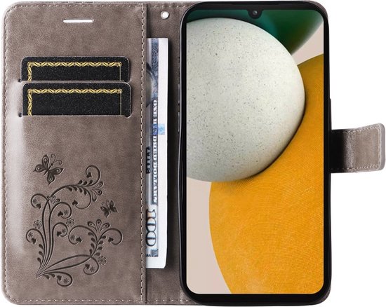 Coverup Butterfly Book Case Convient pour Samsung Galaxy A15 Case - Grijs